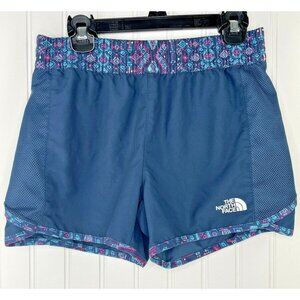 The North Face Girls Flash Dry Shorts Medium 10/12 Swim Water Sports Navy Blue
